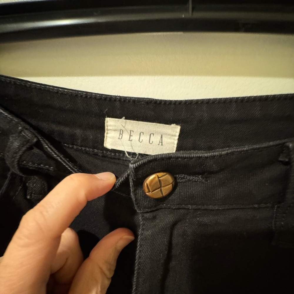 BECCA Dark Denim with Gold Button